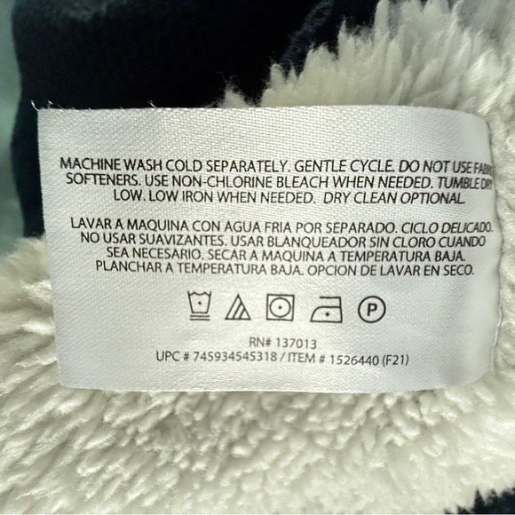 Orvis Sherpa Lined Quarter Zip Pullover Jacket Men’s Large Navy Blue Fleece - Picture 9 of 11